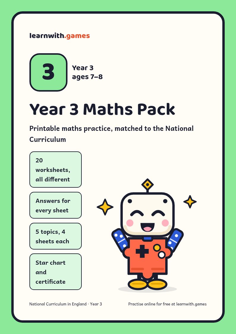Cover of the Year 3 Maths Pack