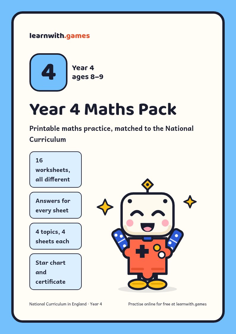 Cover of the Year 4 Maths Pack